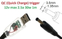 Kolega-Power Кабель-переходник триггер QC (Quick Charge) 12v USB Type-A (max 2.5a, 30w) на 3.5x1.35mm_2