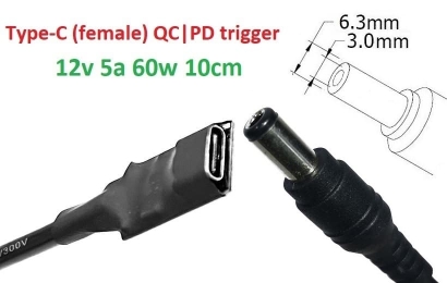 Kolega-Power Adapter to 12v (max 5a, 60w) 6.3x3.0mm_0