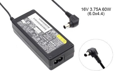 Kolega-Power Laptop power supply adapter for Fujitsu 16v 3.75a 60w 6.0x4.4 or 6.5x4.0mm (+pin)_0