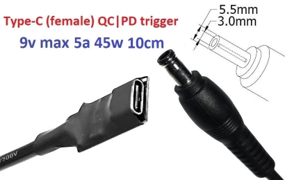 Kolega-Power Adapter to 9v (max 5a, 45w) 5.5x3.0 or 5.0x3.0mm (+pin)_0