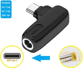 Kolega-Power Adapter DC 5.5x2.5 to Type-C PD (PPS 3.30-11.00v 1.5a) 5v 1.5a, 9v 1.5a,_0