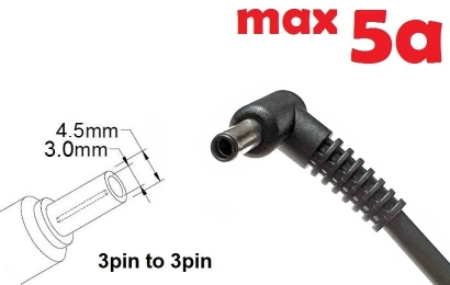 Kolega-Power Dc cable for power adapter 4.5x3.0(2.7)mm (+pin)_0