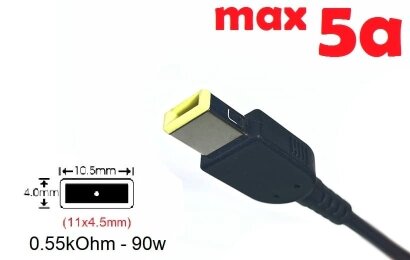 Kolega-Power Dc cable for power adapter Square tip 11.0x4.5mm (+pin)_0