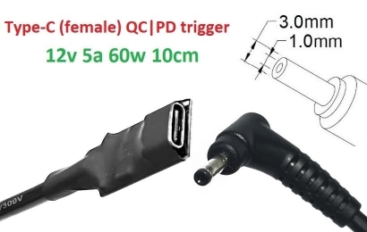 Kolega-Power Adapter to 12v (max 5a, 60w) 3.0x1.0(0.9/1.1)mm_0