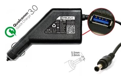 Kolega-Power Laptop power supply adapter for Samsung 19v 2.1a 40w 5.5x3.0 or 5.0x3.0mm (+pin)_0