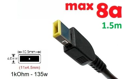 Kolega-Power Dc cable for power adapter Square tip 11.0x4.5mm (+pin)_0