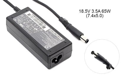 Kolega-Power Laptop power supply adapter for HP 18.5v 3.5a 65w 7.4x5.0mm (+pin)_0