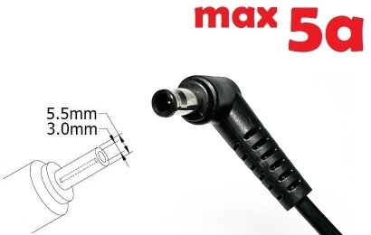 Kolega-Power Dc cable for power adapter 5.5x3.0 or 5.0x3.0mm (+pin)_0