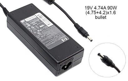 Kolega-Power Laptop power supply adapter for HP 19v 4.74a 90w 4.8x1.7 (4.75+4.2)x1.6mm (bullet)_0