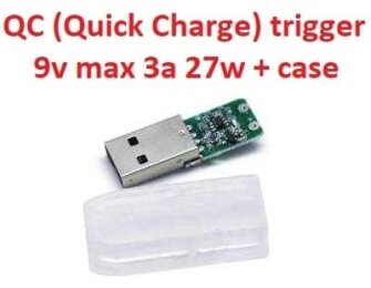 Kolega-Power Quick Charge (QC) USB type-A (male) trigger 9v max 3a 27w + case_0