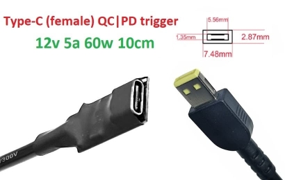 Kolega-Power Adapter to 12v (max 5a, 60w) Square tip 7.50x2.89mm (NO pin)_0