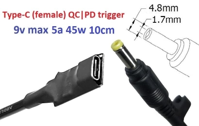 Kolega-Power Adapter to 9v (max 5a, 45w) 4.8x1.7mm_0