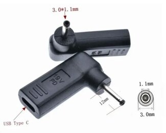 Kolega-Power Adapter PD (Power Delivery) trigger 18-20v Type-C (female) (max 5a, 100w) to 3.0x1.0(0.9/1.1)mm_0