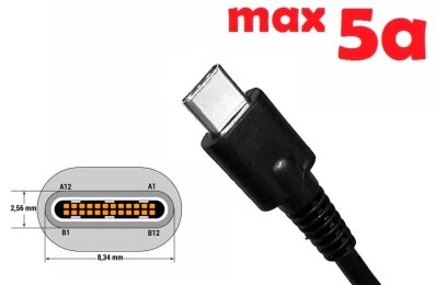 Kolega-Power Dc cable for power adapter Type-C USB_0