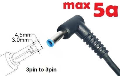 Kolega-Power Dc cable for power adapter 4.5x3.0(2.7)mm (+pin)_0