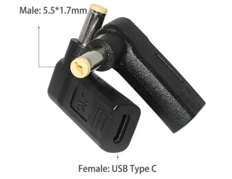Kolega-Power Adapter PD (Power Delivery) trigger 18-20v Type-C (female) (max 5a, 100w) to 5.5x1.7mm_0