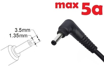 Kolega-Power Dc cable for power adapter 3.5x1.35mm_0