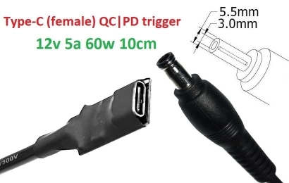 Kolega-Power Adapter to 12v (max 5a, 60w) 5.5x3.0 or 5.0x3.0mm (+pin)_0