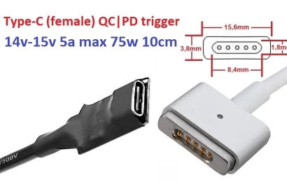 Kolega-Power Переходник для блока питания MagSafe 2_0