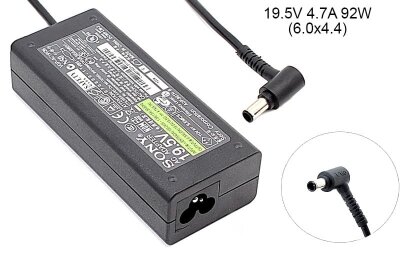 Kolega-Power Laptop power supply adapter for Sony 19.5v 4.1a 80w 6.0x4.4 or 6.5x4.0mm (+pin)_0